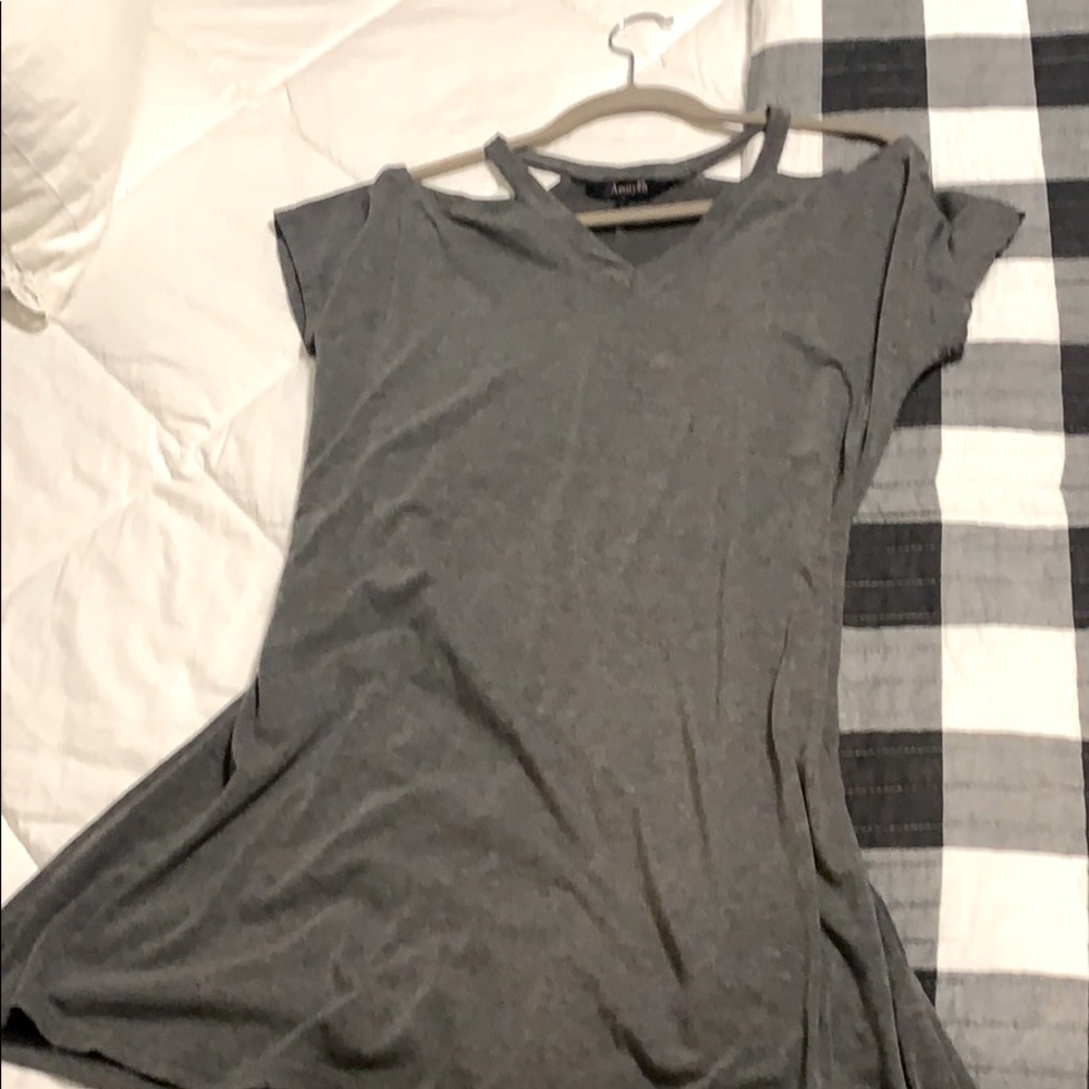 Grey t-shirt dress